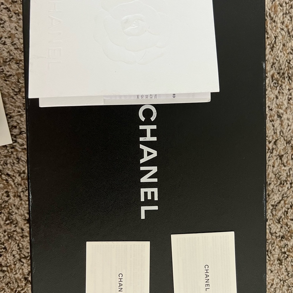 CHANEL Black Leather Logo Mule Clogs with Gold CC Hardware - Picture 2 of 5